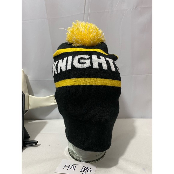 UCF Knights Black Yellow Ski Pom Beanie Top of the World Funded by SGA Preowned - Picture 3 of 4